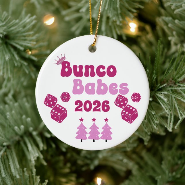 Décoration En Céramique Personalized Bunco Babe Annual Ornament (Arbre)