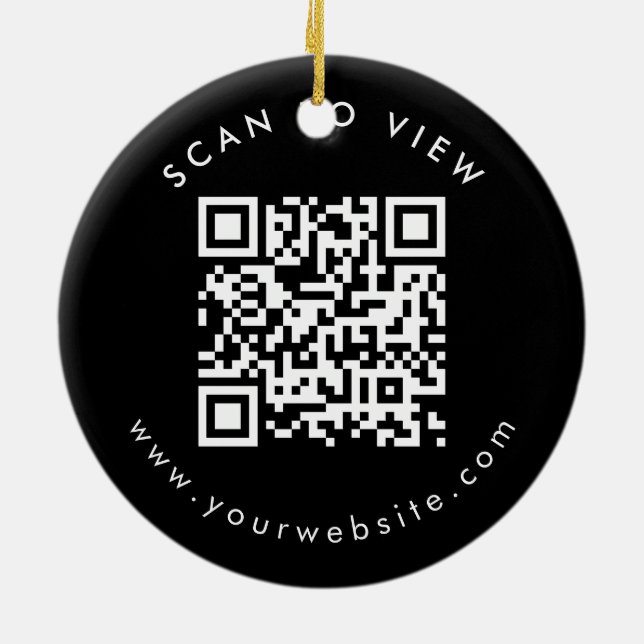 Décoration En Céramique Personalized Business QR Code Website Christmas (Dos)