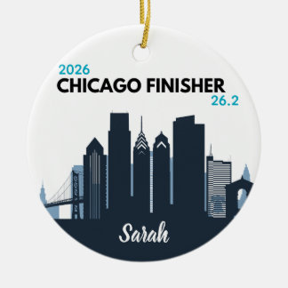 Décoration En Céramique Personalized Chicago Marathon Unique Running Gift