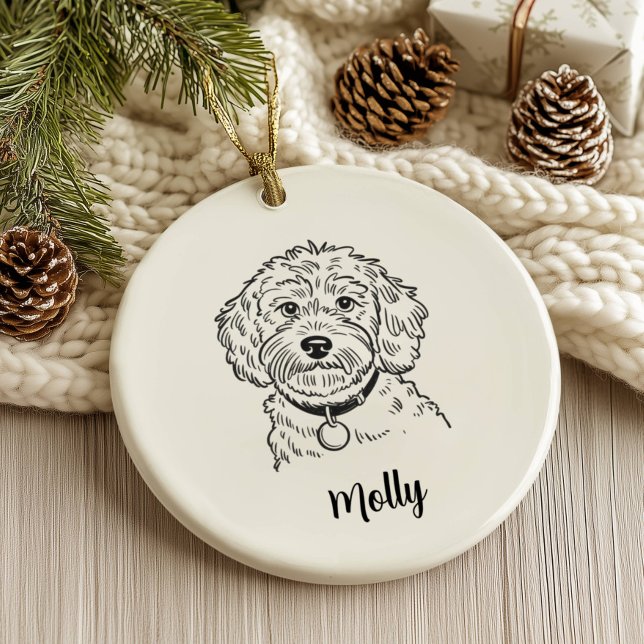 Décoration En Céramique Personalized Cockapoo Dog Christmas (Créateur téléchargé)