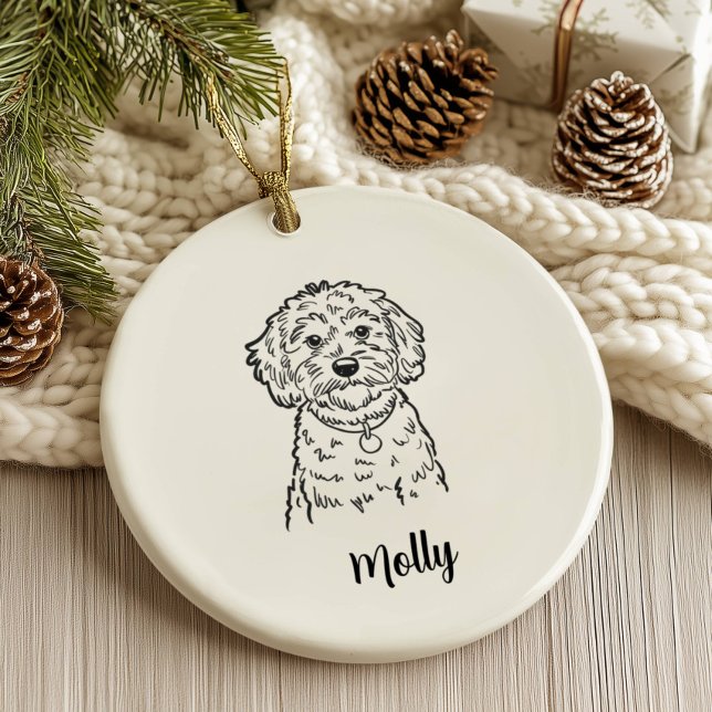 Décoration En Céramique Personalized Cockapoo Dog Christmas (Créateur téléchargé)