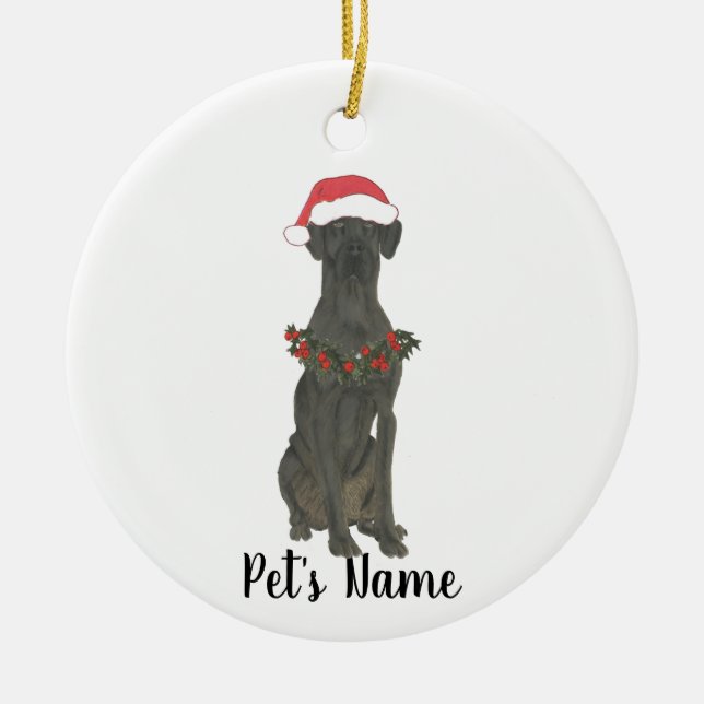 Décoration En Céramique Personalized Great Dane (Black) (Devant)