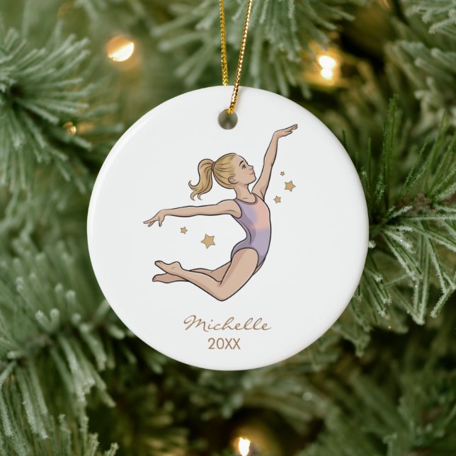 Décoration En Céramique Personalized Gymnast gymnastics Girl Christmas   (Arbre)