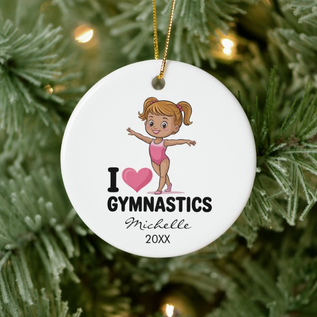 Décoration En Céramique  Personalized Gymnast gymnastics Girl Christmas  (Arbre)