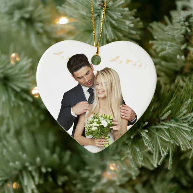 Décoration En Céramique Personalized Heart Wedding Ornament (Arbre)