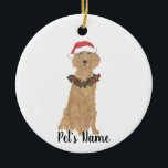 Décoration En Céramique Personalized Irish Setter<br><div class="desc">Make the nice list this year with a personalized ornament of your sweet Irish Setter elf!</div>