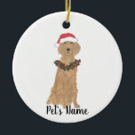 Décoration En Céramique Personalized Irish Setter<br><div class="desc">Make the nice list this year with a personalized ornament of your sweet Irish Setter elf!</div>