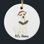 Décoration En Céramique Personalized Jack Russell Terrier<br><div class="desc">Make the nice list this year with a personalized ornament of your favorite little elf!</div>