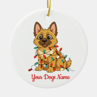 Décoration En Céramique Personalized Pet Christmas Ornament German Shepard