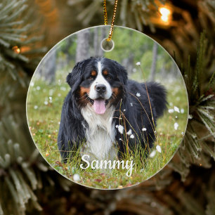 Décoration En Céramique Personalized Pet Photo Dog Lover Puppy Christmas