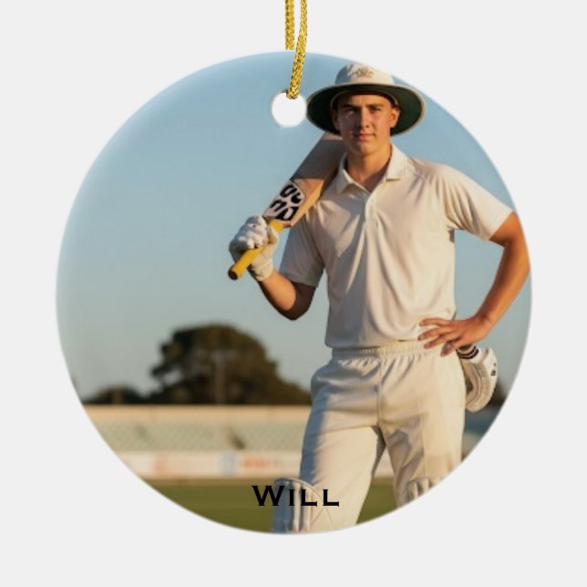 Décoration En Céramique Personalized Photo Cricket Christmas  (Devant)