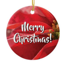 Personalized Poinsettia Christmas