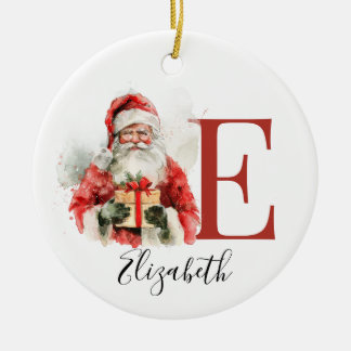 Décoration En Céramique Personalized Santa Ornament – Custom Name Christma
