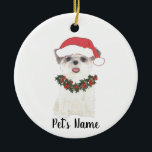 Décoration En Céramique Personalized Shih Tzu (Brown & White)<br><div class="desc">Make the nice list this year with an ornament of your favorite shih tzu onze!</div>
