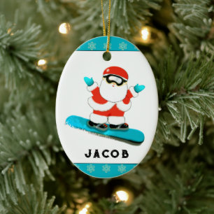 Décoration En Céramique Personalized Snowboarding Snowboarder Collectible