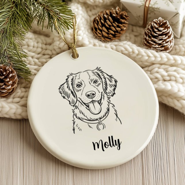 Décoration En Céramique Personalized Spaniel Dog Christmas (Créateur téléchargé)