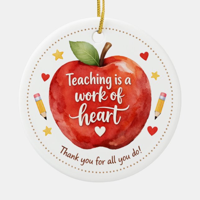 Décoration En Céramique Personalized Teacher Appreciation Ornament (Devant)