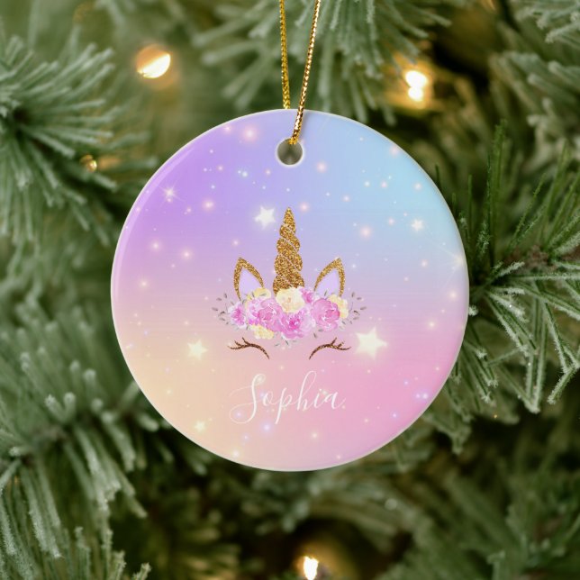 Décoration En Céramique Personalized Unicorn Ornament for Girls (Arbre)