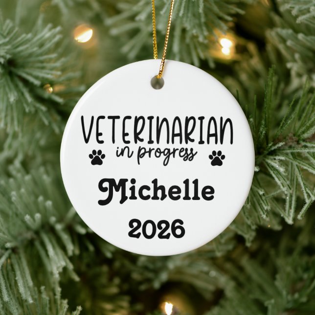 Décoration En Céramique Personalized Veterinarian In Progress  (Arbre)