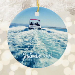 Décoration En Céramique Personalized Water Sports Speed Boat Photo