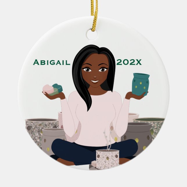 Décoration En Céramique Personalized Wax Warmer Woman Ceramic Ornament (Devant)