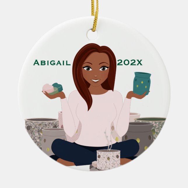Décoration En Céramique Personalized Wax Warmer Woman Ceramic Ornament (Devant)