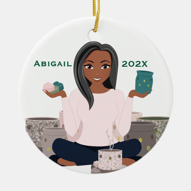 Décoration En Céramique Personalized Wax Warmer Woman Ceramic Ornament (Devant)