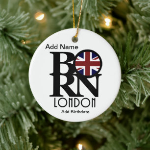 Décoration En Céramique Personnalisable BORN London Ceramic Orament