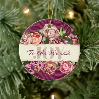 Décoration En Céramique Personnalisable Roses Vintages Plutôt Joy au monde