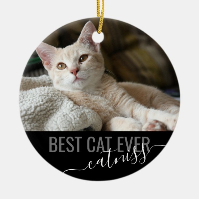 Décoration En Céramique Personnalisé Animaux de compagnie Meilleur chat Ja (Devant)