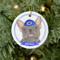 Personnalisé Blue Grey Français Hanoukka