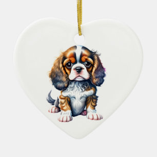 Décoration En Céramique Personnalisé Cavalier King Charles Spaniel Puppy