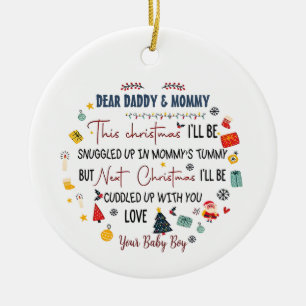 Décoration En Céramique Personnalisé Cher Papa Ce Noël Je serai Snu
