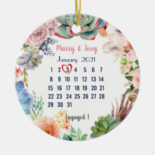 Décoration En Céramique Personnalisé Engagé -mariage date 3 de 31