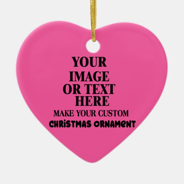 Décoration En Céramique Personnalisé Faites votre propre coeur de Noël en  (Devant)