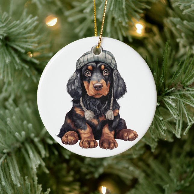 Décoration En Céramique Personnalisé Gordon Setter Dog (Arbre)
