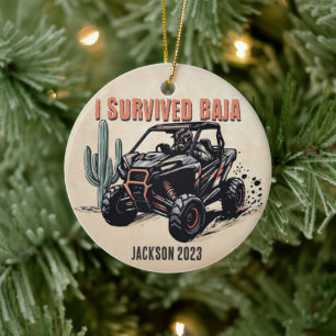 Décoration En Céramique Personnalisé - J'ai survécu Baja Desert UTV Racer
