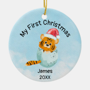 Décoration En Céramique Personnalisé Mon premier Noël 2021 Baby Boy
