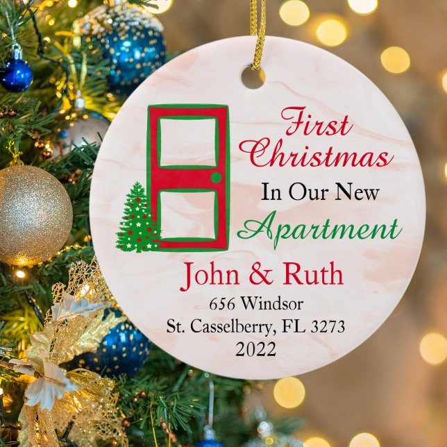 Décoration En Céramique Personnalisé Notre Premier Appartement Noël (Créateur téléchargé)