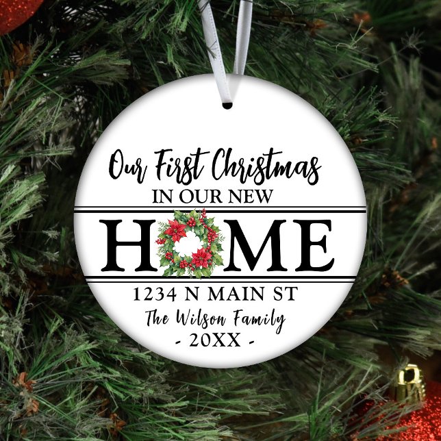 Décoration En Céramique Personnalisé Notre Premier Noël Dans Notre Nouvell (Créateur téléchargé)