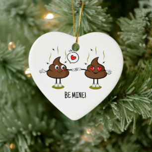 Décoration En Céramique Personnalisé Poop Emoji Love Couple
