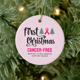 Décoration En Céramique Personnalisé PREMIER NOËL Cancer du sein Gratuit