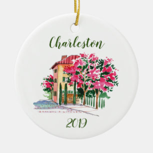 Décoration En Céramique Personnaliser Charleston Street Abloom dans Waterc