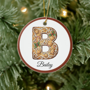 Décoration En Céramique Personnaliser le biscuit de Noël en pain d'épices 