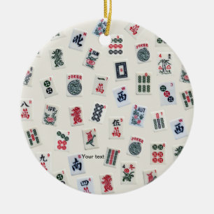 Décoration En Céramique Personnaliser Mah Jongg carreaux symboles concepti