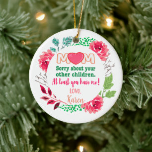 Décoration En Céramique Personnaliser Maman Désolé pour tes autres enfants
