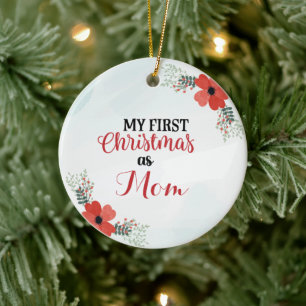 Décoration En Céramique Personnaliser Mon premier Noël en tant que maman
