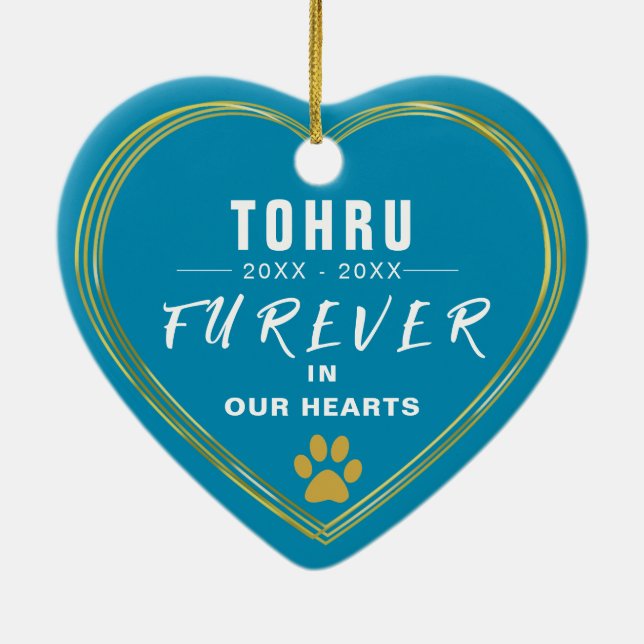 Décoration En Céramique Personnaliser votre chien Photo Animal Memorial Co (Dos)