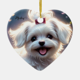 Décoration En Céramique Pet Memorial Ceramic Heart Ornament
