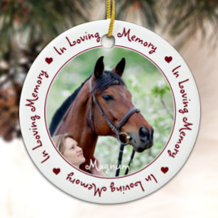 Décoration En Céramique Pet Memorial Horse Photo Dans Love Memory